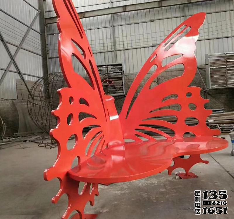 玻璃鋼公園鏤空蝴蝶座椅雕塑 玻璃鋼公園鏤空蝴蝶座椅雕塑