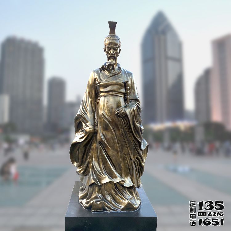 學(xué)院玻璃鋼仿銅杰出詩人屈原雕塑像 學(xué)院玻璃鋼仿銅杰出詩人屈原雕塑像