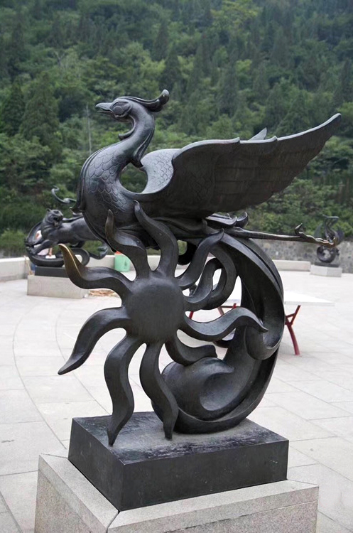 景區(qū)擺放玻璃鋼抽象朱雀雕塑 景區(qū)擺放玻璃鋼抽象朱雀雕塑