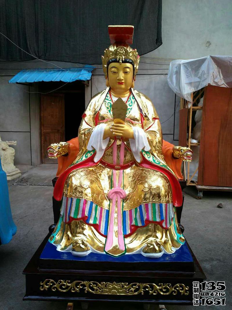 寺廟創(chuàng)意彩繪玻璃鋼王母雕塑 寺廟創(chuàng)意彩繪玻璃鋼王母雕塑