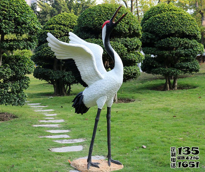 公園景區(qū)玻璃鋼仿真仙鶴雕塑 公園景區(qū)玻璃鋼仿真仙鶴雕塑