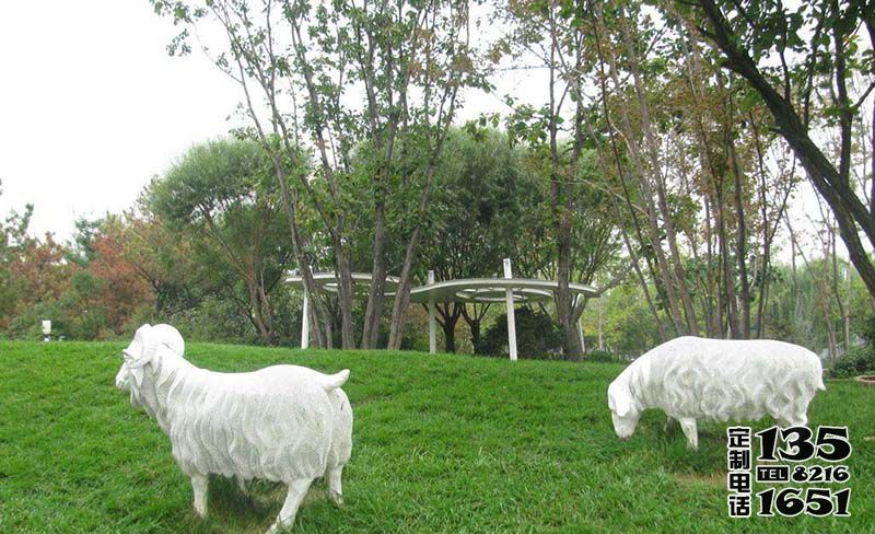 公園玻璃鋼仿真動(dòng)物綿羊雕塑 公園玻璃鋼仿真動(dòng)物綿羊雕塑