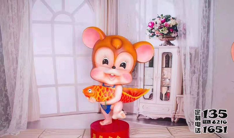 玻璃鋼彩繪室內(nèi)裝飾卡通老鼠雕塑 玻璃鋼彩繪室內(nèi)裝飾卡通老鼠雕塑