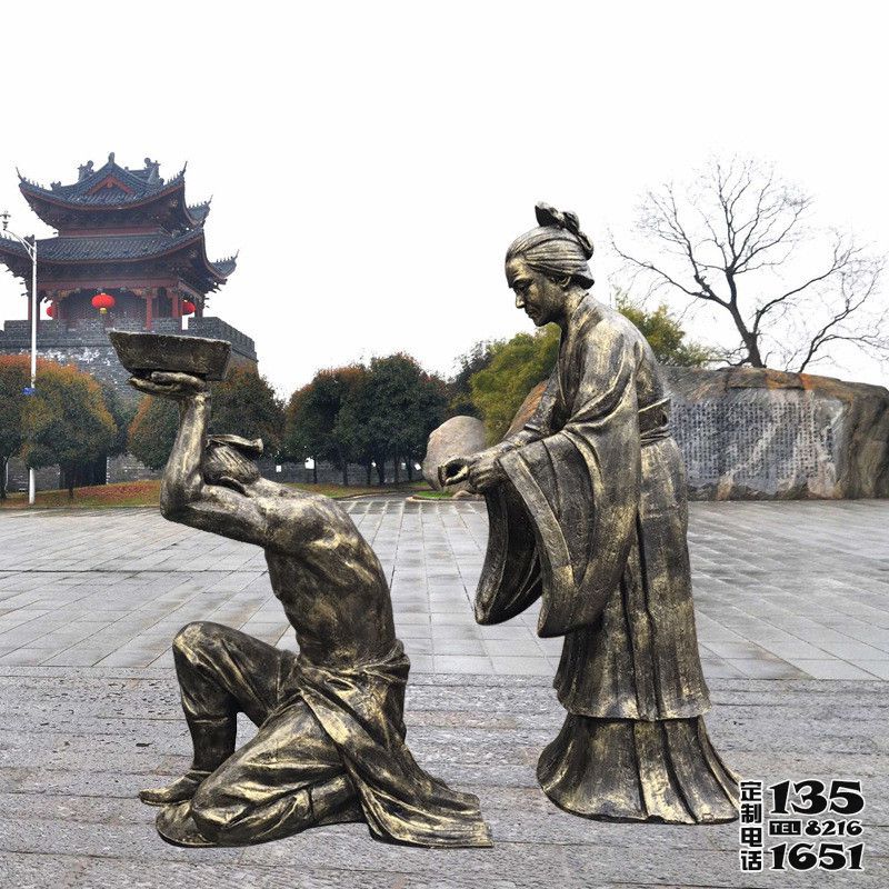 城市廣場(chǎng)民俗典故故事玻璃鋼仿銅岳母刺字雕塑 城市廣場(chǎng)民俗典故故事玻璃鋼仿銅岳母刺字雕塑