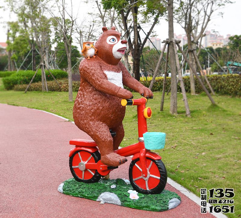 游樂場(chǎng)玻璃鋼卡通熊出沒熊大雕塑 游樂場(chǎng)玻璃鋼卡通熊出沒熊大雕塑