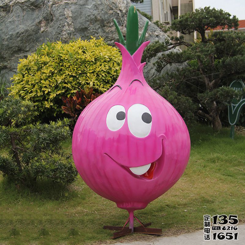 公園農(nóng)場玻璃鋼卡通搞怪洋蔥雕塑 公園農(nóng)場玻璃鋼卡通搞怪洋蔥雕塑