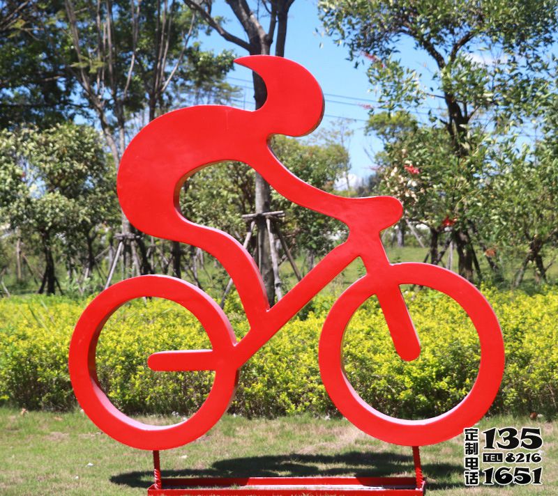 剪影自行車人物公園抽象玻璃鋼園林景觀雕塑 剪影自行車人物公園抽象玻璃鋼園林景觀雕塑