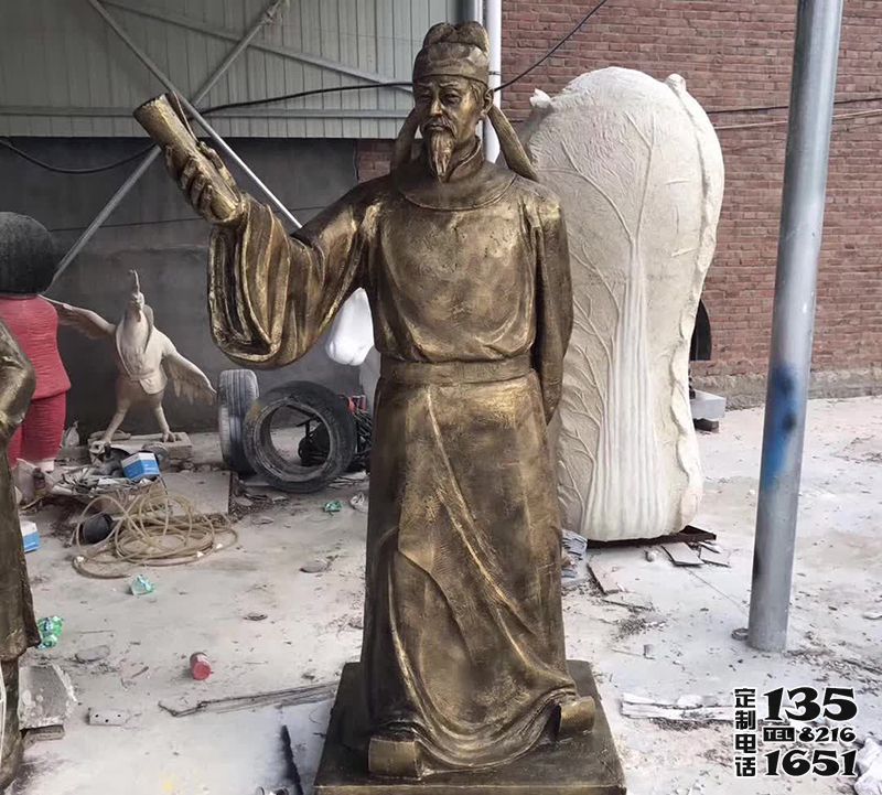 校園景區(qū)玻璃鋼仿銅唐代詩人李白雕塑 校園景區(qū)玻璃鋼仿銅唐代詩人李白雕塑