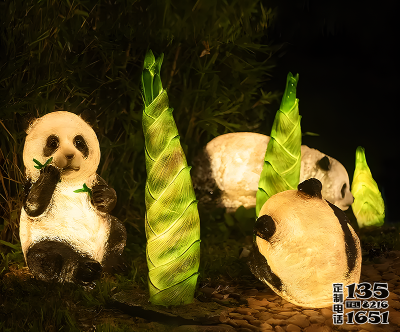 玻璃鋼熊貓發(fā)光動物雕塑擺件 玻璃鋼熊貓發(fā)光動物雕塑擺件